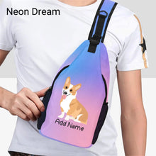 Load image into Gallery viewer, Personalized Corgi Love Unisex Sling Bag Backpack-Accessories-Corgi-Unisex Sling Bag Backpack-Neon Dream-One Size-18