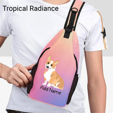 Load image into Gallery viewer, Personalized Corgi Love Unisex Sling Bag Backpack-Accessories-Corgi-Unisex Sling Bag Backpack-Tropical Radiance-One Size-19