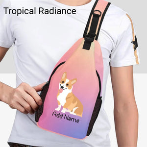 Personalized Corgi Love Unisex Sling Bag Backpack-Accessories-Corgi-Unisex Sling Bag Backpack-Tropical Radiance-One Size-19