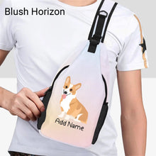 Load image into Gallery viewer, Personalized Corgi Love Unisex Sling Bag Backpack-Accessories-Corgi-Unisex Sling Bag Backpack-Blush Horizon-One Size-21