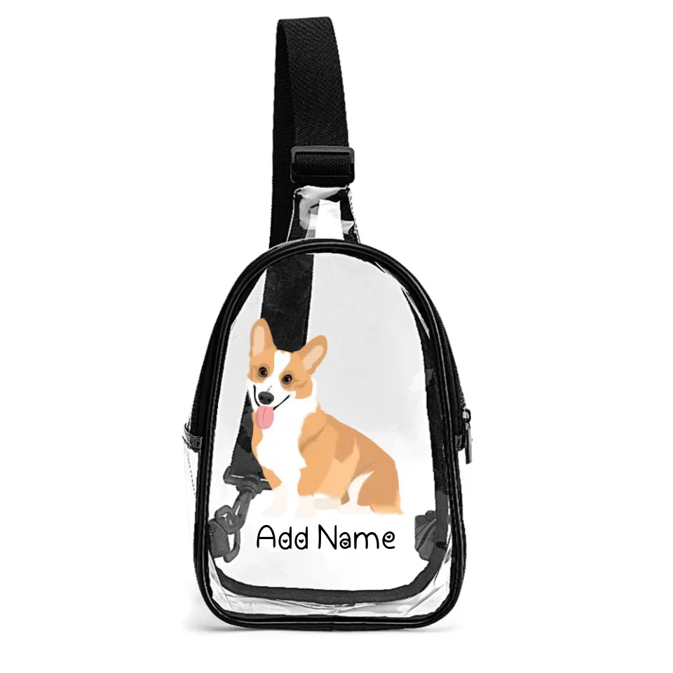 Personalized Corgi Love Unisex Transparent Sling Bag-Accessories-Corgi-Unisex Transparent Sling Bag-Transparent-One Size-2