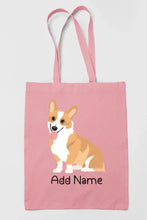 Load image into Gallery viewer, Personalized Corgi Love Zippered Tote Bag-Accessories-Accessories, Bags, Corgi, Dog Mom Gifts, Personalized-Zippered Tote Bag-Light Pink-Classic-11