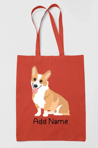 Personalized Corgi Love Zippered Tote Bag-Accessories-Accessories, Bags, Corgi, Dog Mom Gifts, Personalized-Zippered Tote Bag-Red-Classic-16