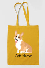 Load image into Gallery viewer, Personalized Corgi Love Zippered Tote Bag-Accessories-Accessories, Bags, Corgi, Dog Mom Gifts, Personalized-Zippered Tote Bag-Mustard-Classic-17