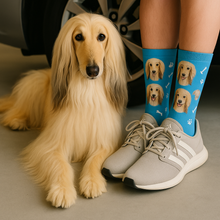Load image into Gallery viewer, Personalized Custom Afghan Hound Socks-Accessories-Accessories,Afghan Hound,Dog Dad Gifts,Dog Mom Gifts,Socks,Upload Photo-35
