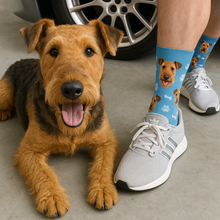 Load image into Gallery viewer, Personalized Custom Airedale Terrier Socks-Accessories-Accessories,Airedale Terrier,Dog Dad Gifts,Dog Mom Gifts,Socks,Upload Photo-1