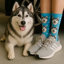 Load image into Gallery viewer, Personalized Custom Alaskan Malamute Socks-Accessories-Accessories,Alaskan Malamute,Dog Dad Gifts,Dog Mom Gifts,Socks,Upload Photo-1