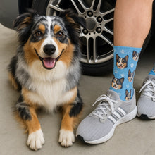 Load image into Gallery viewer, Personalized Custom Australian Shepherd Socks-Accessories-Accessories,Australian Shepherd,Dog Dad Gifts,Dog Mom Gifts,Socks,Upload Photo-35