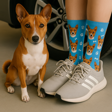 Load image into Gallery viewer, Personalized Custom Basenji Socks-Accessories-Accessories,Basenji,Dog Dad Gifts,Dog Mom Gifts,Socks,Upload Photo-1
