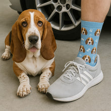 Load image into Gallery viewer, Personalized Custom Basset Hound Socks-Accessories-Accessories,Basset Hound,Dog Dad Gifts,Dog Mom Gifts,Socks,Upload Photo-35