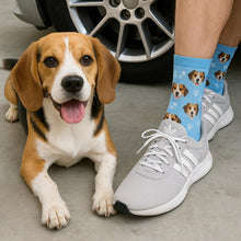 Load image into Gallery viewer, Personalized Custom Beagle Socks-Accessories-Accessories,Beagle,Dog Dad Gifts,Dog Mom Gifts,Socks,Upload Photo-1