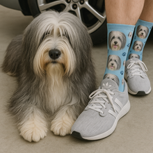 Load image into Gallery viewer, Personalized Custom Bearded Collie Socks-Accessories-Accessories,Bearded Collie,Dog Dad Gifts,Dog Mom Gifts,Socks,Upload Photo-35