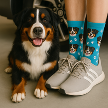 Load image into Gallery viewer, Personalized Custom Bernese Mountain Dog Socks-Accessories-Accessories,Bernese Mountain Dog,Dog Dad Gifts,Dog Mom Gifts,Socks,Upload Photo-1