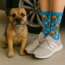 Load image into Gallery viewer, Personalized Custom Border Terrier Socks-Accessories-Accessories,Border Terrier,Dog Dad Gifts,Dog Mom Gifts,Socks,Upload Photo-35