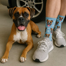 Load image into Gallery viewer, Personalized Custom Boxer Dog Socks-Accessories-Accessories,Boxer,Dog Dad Gifts,Dog Mom Gifts,Socks,Upload Photo-1