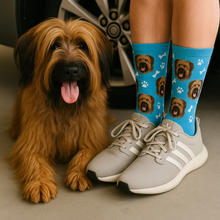 Load image into Gallery viewer, Personalized Custom Briard Socks-Accessories-Accessories,Briard,Dog Dad Gifts,Dog Mom Gifts,Socks,Upload Photo-1