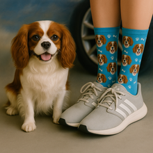 Load image into Gallery viewer, Personalized Custom Cavalier King Charles Spaniel Socks-Accessories-Accessories,Cavalier King Charles Spaniel,Dog Dad Gifts,Dog Mom Gifts,Socks,Upload Photo-35