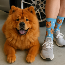 Load image into Gallery viewer, Personalized Custom Chow Chow Socks-Accessories-Accessories,Chow Chow,Dog Dad Gifts,Dog Mom Gifts,Socks,Upload Photo-1