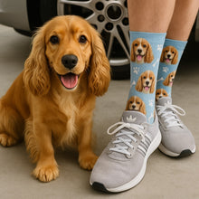 Load image into Gallery viewer, Personalized Custom Cocker Spaniel Socks-Accessories-Accessories,Cocker Spaniel,Dog Dad Gifts,Dog Mom Gifts,Socks,Upload Photo-1