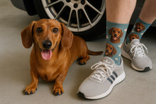 Load image into Gallery viewer, Personalized Custom Dachshund Socks-Accessories-Accessories,Dachshund,Dog Dad Gifts,Dog Memorial Gifts,Dog Mom Gifts,Socks,Upload Photo-1