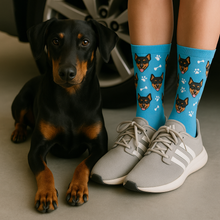 Load image into Gallery viewer, Personalized Custom Doberman Socks-Accessories-Accessories,Doberman,Dog Dad Gifts,Dog Mom Gifts,Socks,Upload Photo-35