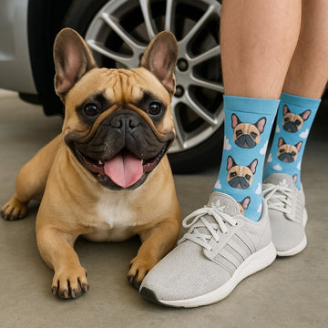 Personalized Custom French Bulldog Socks 360x