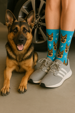 Load image into Gallery viewer, Personalized Custom German Shepherd Socks-Accessories-Accessories,Dog Dad Gifts,Dog Mom Gifts,German Shepherd,Socks,Upload Photo-35