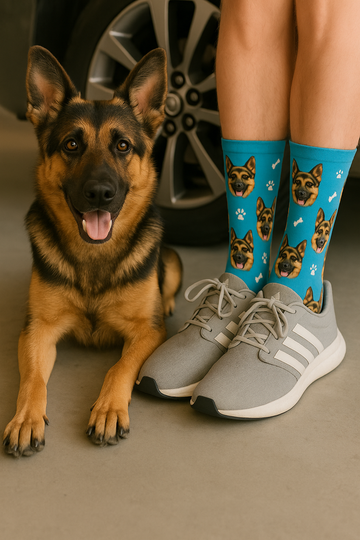 Personalized Custom German Shepherd Socks 360x