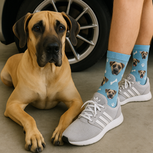 Load image into Gallery viewer, Personalized Custom Great Dane Socks-Accessories-Accessories,Dog Dad Gifts,Dog Mom Gifts,Great Dane,Socks,Upload Photo-35
