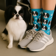 Load image into Gallery viewer, Personalized Custom Japanese Chin Socks-Accessories-Accessories,Dog Dad Gifts,Dog Mom Gifts,Japanese Chin,Socks,Upload Photo-35