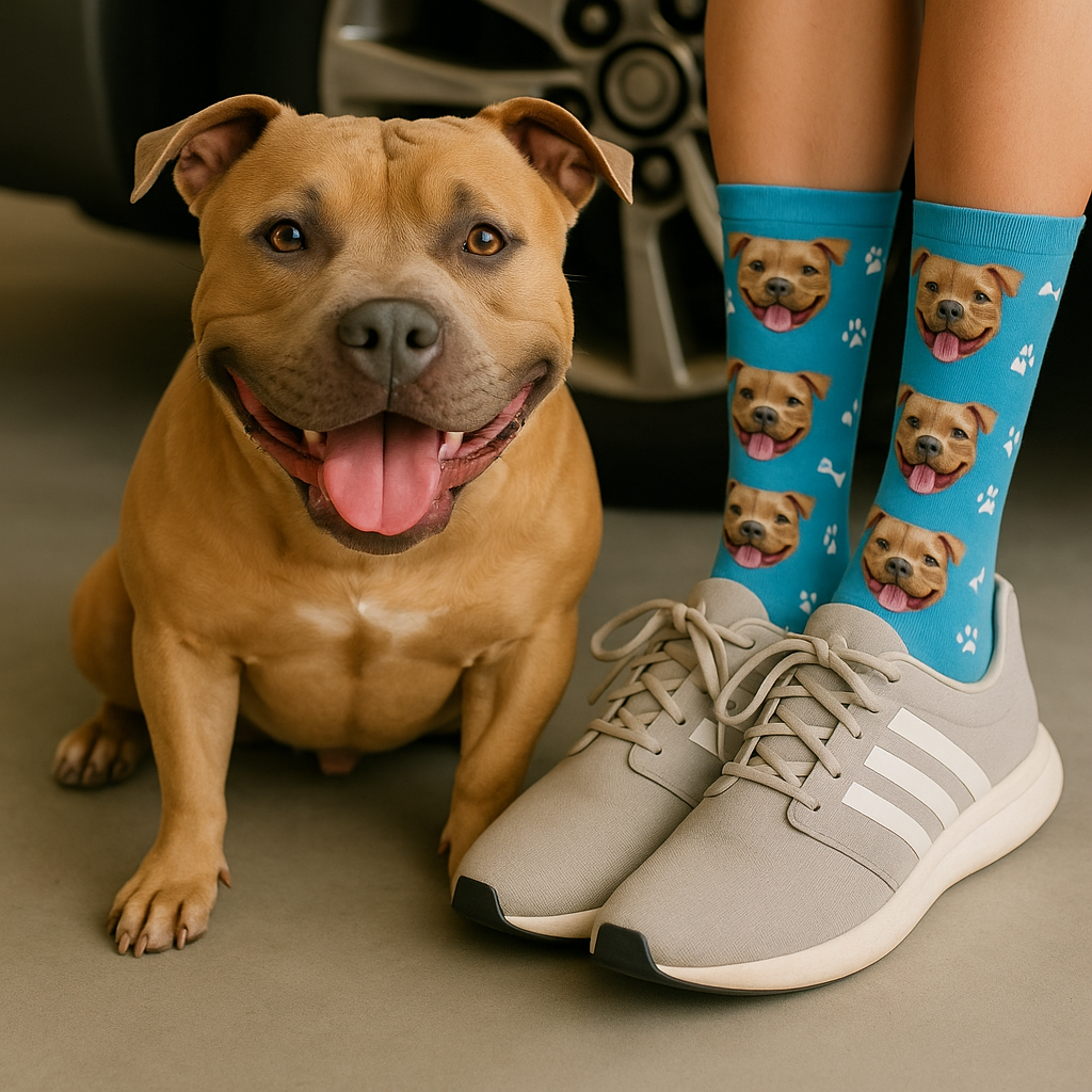Personalized Custom Pit Bull Socks