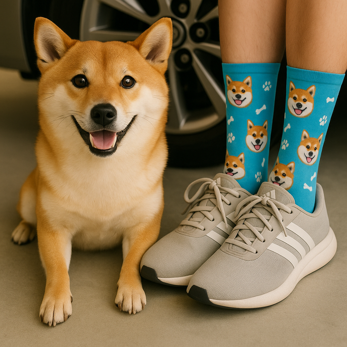 Personalized Custom Shiba Inu Socks-Accessories-Accessories,Dog Dad Gifts,Dog Mom Gifts,Shiba Inu,Socks,Upload Photo-1