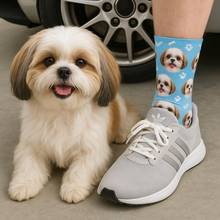 Load image into Gallery viewer, Personalized Custom Shih Tzu Socks-Accessories-Accessories,Dog Dad Gifts,Dog Mom Gifts,Shih Tzu,Socks,Upload Photo-35