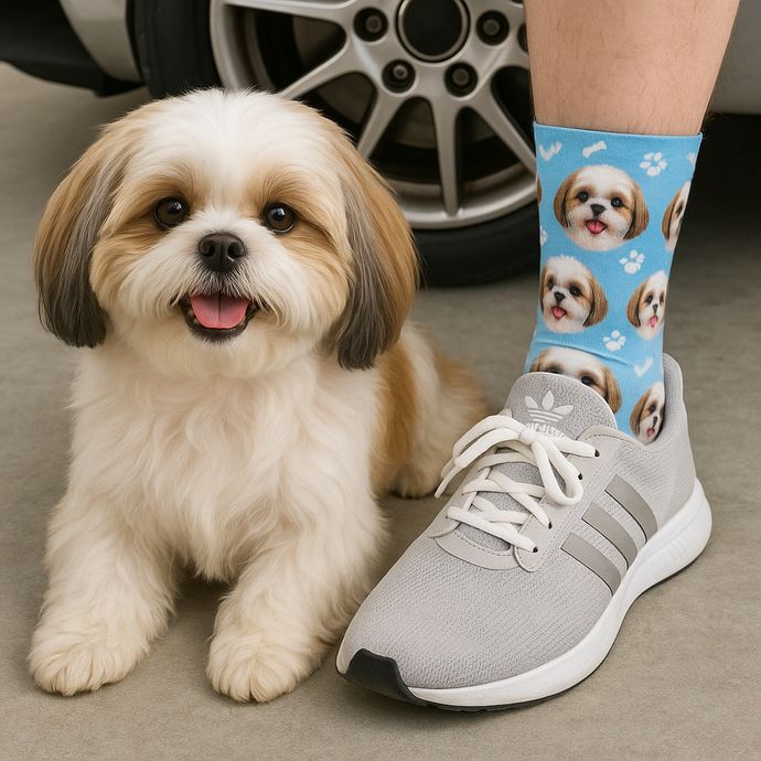 Personalized Custom Shih Tzu Socks-Accessories-Accessories,Dog Dad Gifts,Dog Mom Gifts,Shih Tzu,Socks,Upload Photo-1