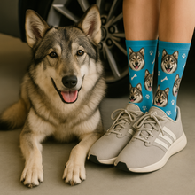 Load image into Gallery viewer, Personalized Custom Utonagan Socks-Accessories-Accessories,Dog Dad Gifts,Dog Mom Gifts,Socks,Upload Photo,Utonagan-1