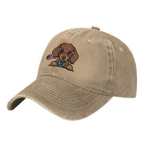 Load image into Gallery viewer, Personalized Dachshund Baseball Cap - Romeo Dachshund Design - Match Your Dog's Coat Color-Hats &amp; Caps-Accessories,Baseball Caps,Dog Mom Gifts-5
