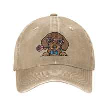 Load image into Gallery viewer, Personalized Dachshund Baseball Cap - Romeo Dachshund Design - Match Your Dog's Coat Color-Hats &amp; Caps-Accessories,Baseball Caps,Dog Mom Gifts-1
