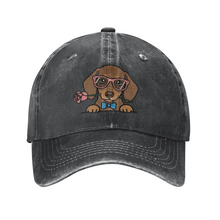 Load image into Gallery viewer, Personalized Dachshund Baseball Cap - Romeo Dachshund Design - Match Your Dog's Coat Color-Hats &amp; Caps-Accessories,Baseball Caps,Dog Mom Gifts-4