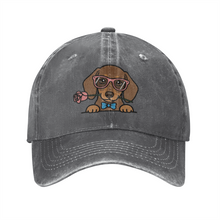 Load image into Gallery viewer, Personalized Dachshund Baseball Cap - Romeo Dachshund Design - Match Your Dog's Coat Color-Hats &amp; Caps-Accessories,Baseball Caps,Dog Mom Gifts-3