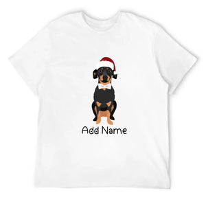 Personalized Dachshund Dad Cotton T Shirt-Apparel-Apparel, Dachshund, Dog Dad Gifts, Personalized, Shirt, T Shirt-Men's Cotton T Shirt-White-Medium-10
