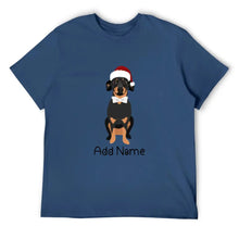 Load image into Gallery viewer, Personalized Dachshund Dad Cotton T Shirt-Apparel-Apparel, Dachshund, Dog Dad Gifts, Personalized, Shirt, T Shirt-Men&#39;s Cotton T Shirt-Navy Blue-Medium-12