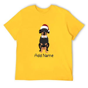 Personalized Dachshund Dad Cotton T Shirt-Apparel-Apparel, Dachshund, Dog Dad Gifts, Personalized, Shirt, T Shirt-Men's Cotton T Shirt-Yellow-Medium-13
