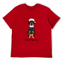 Load image into Gallery viewer, Personalized Dachshund Dad Cotton T Shirt-Apparel-Apparel, Dachshund, Dog Dad Gifts, Personalized, Shirt, T Shirt-Men&#39;s Cotton T Shirt-Red-Medium-14