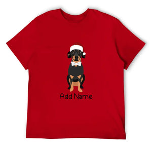Personalized Dachshund Dad Cotton T Shirt-Apparel-Apparel, Dachshund, Dog Dad Gifts, Personalized, Shirt, T Shirt-Men's Cotton T Shirt-Red-Medium-14