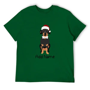 Personalized Dachshund Dad Cotton T Shirt-Apparel-Apparel, Dachshund, Dog Dad Gifts, Personalized, Shirt, T Shirt-Men's Cotton T Shirt-Green-Medium-16