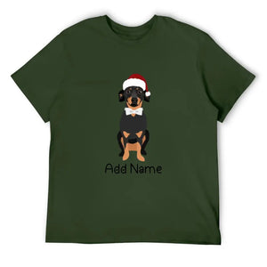 Personalized Dachshund Dad Cotton T Shirt-Apparel-Apparel, Dachshund, Dog Dad Gifts, Personalized, Shirt, T Shirt-Men's Cotton T Shirt-Army Green-Medium-17