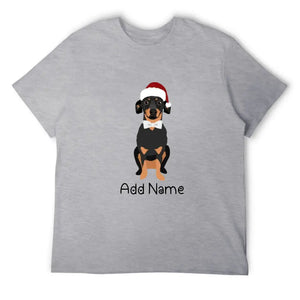 Personalized Dachshund Dad Cotton T Shirt-Apparel-Apparel, Dachshund, Dog Dad Gifts, Personalized, Shirt, T Shirt-Men's Cotton T Shirt-Gray-Medium-19