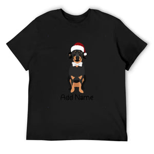 Personalized Dachshund Dad Cotton T Shirt-Apparel-Apparel, Dachshund, Dog Dad Gifts, Personalized, Shirt, T Shirt-Men's Cotton T Shirt-Black-Medium-9