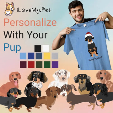 Personalized Dachshund Dad Cotton T Shirt 360x