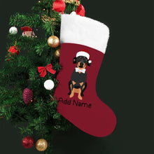 Load image into Gallery viewer, Personalized Dachshund Large Christmas Stocking-Christmas Ornament-Christmas, Dachshund, Home Decor, Personalized-Large Christmas Stocking-Christmas Red-One Size-2